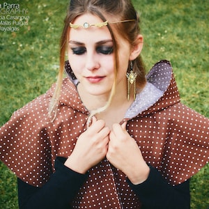 cape with hood,capucha,capa,capelina,poncho,hada,elfo,boho,elven fantasy,elven forest cape,faire cape,gorro,wichy,little riding hood,costume