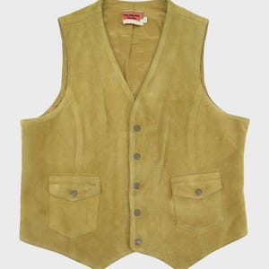 Vintage 70s Western Suede Leather Vest