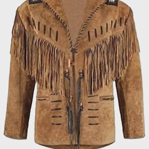 Tan Fringe Leather Jacket  A True Western Classic