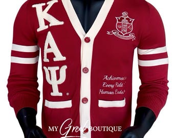 Kappa Alpha Psi Crimson Cardigan (Size up)