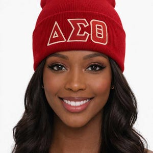 Delta Sigma Theta Beanie Hats - Etsy display picture 3