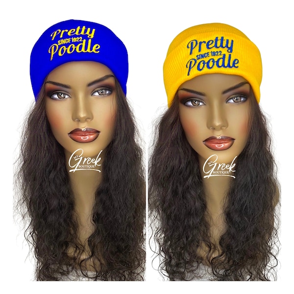 Pretty Poodle Since 1922 Embroidered Beanie