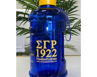 ΣΓΡ 1922 PoodlesHydrate Motivational Water Bottle Sigma Gamma Rho