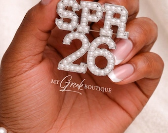 Spring 26 Greek Sorority Pearl Brooch