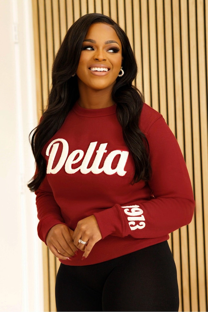Crimson Delta 1913 Sleeve Chenille Sweatshirt