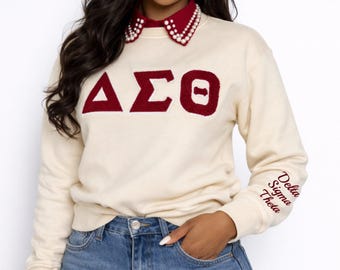 Sudadera de chenilla con mangas Delta Sigma Theta DST