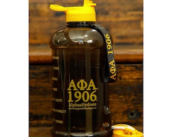 AΦA 1906 AlphasHydrate Motivational Water Bottle Alpha Phi Alpha