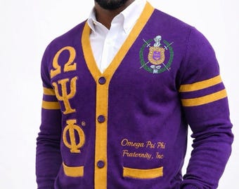 Omega Psi Phi Purple Cardigan
