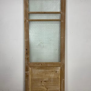 Antique French Panel Door - Single with glass (83x32) O255
