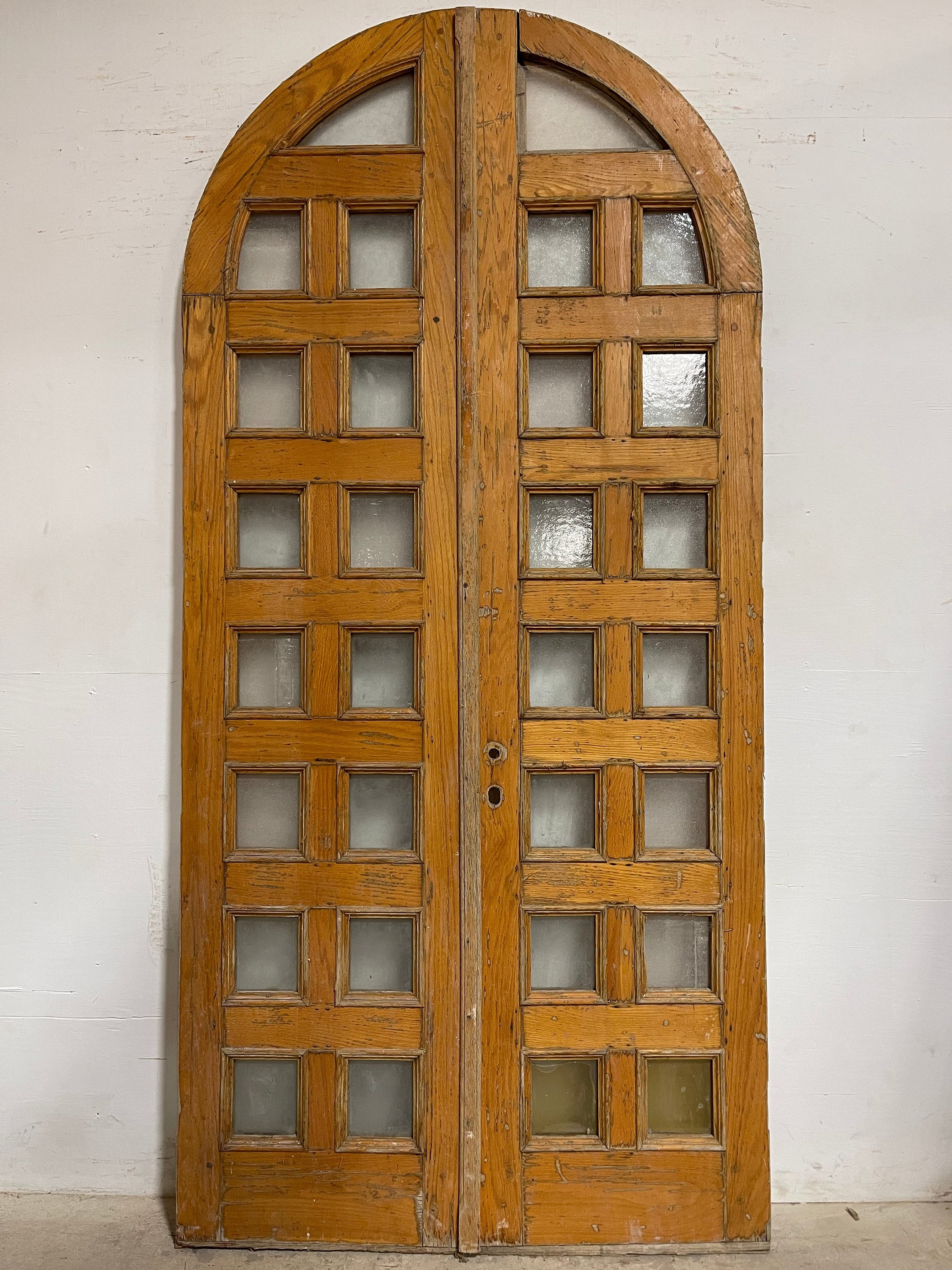 Antique French Arched Panel Doors With Glass (105x50) K327 - Etsy