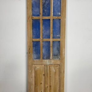 Antique French Panel Door - Single with glass (83x27.5) O250