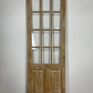 Antique French Panel Door - Single with glass (96x32) O253