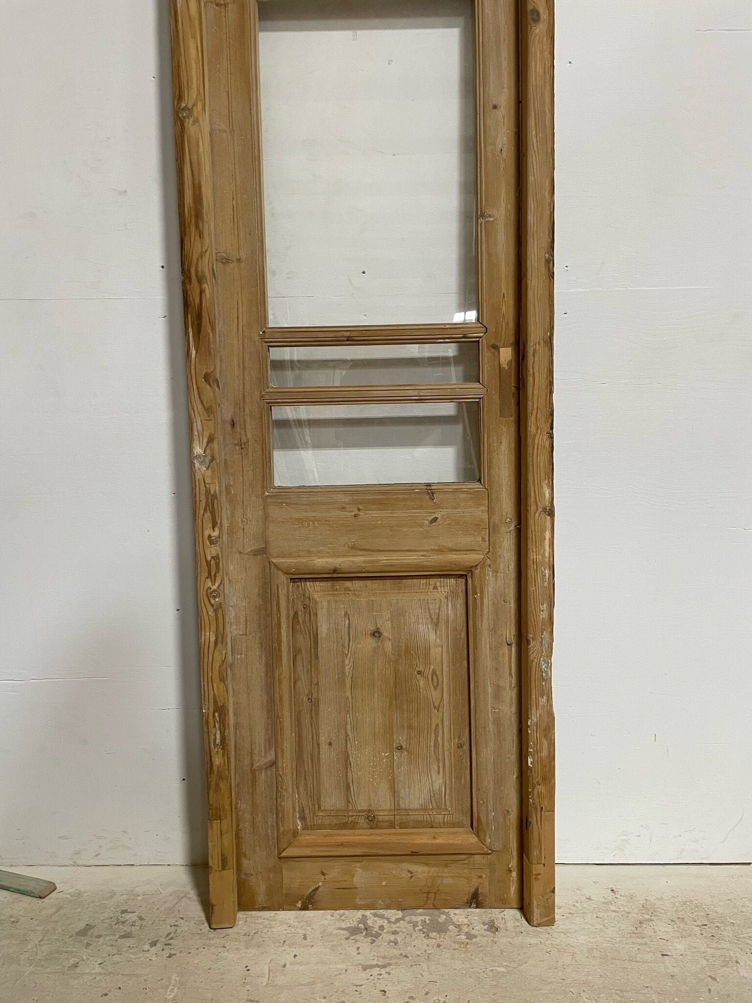 Antique French Door frame 87.25x27 Door 85x23 With Glass Etsy