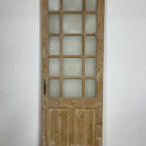 Antique French Panel Door - Single with glass (93.5x32.25) O247