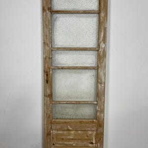 Antique French Panel Door - Single with glass (81x27.5) O259
