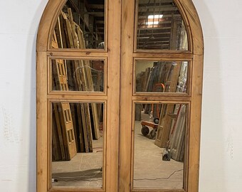 Antique French panel doors with mirror (67.5x37) K328