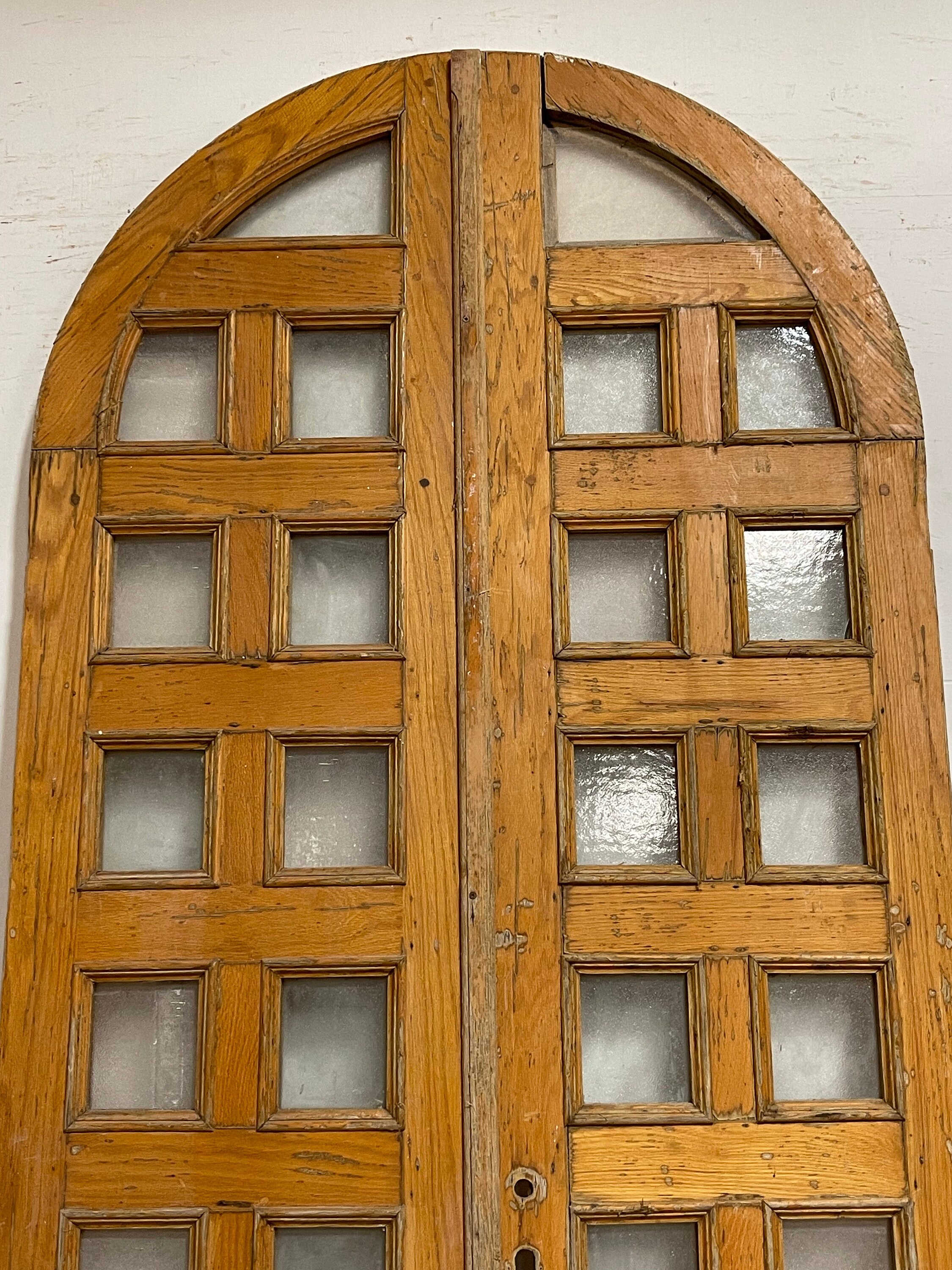 Antique French Arched Panel Doors With Glass (105x50) K327 - Etsy