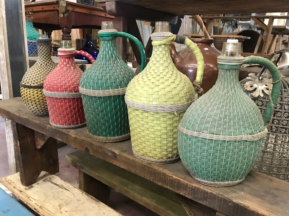 Vintage wine jugs Etsy