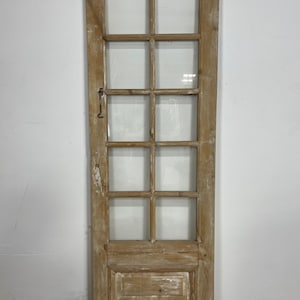 Antique French Panel Door - Single with glass (80.5x28) O245