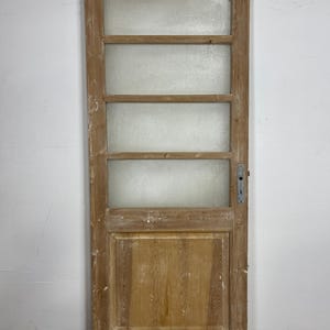Antique French Panel Door - Single with glass (85.75x34.25) O248