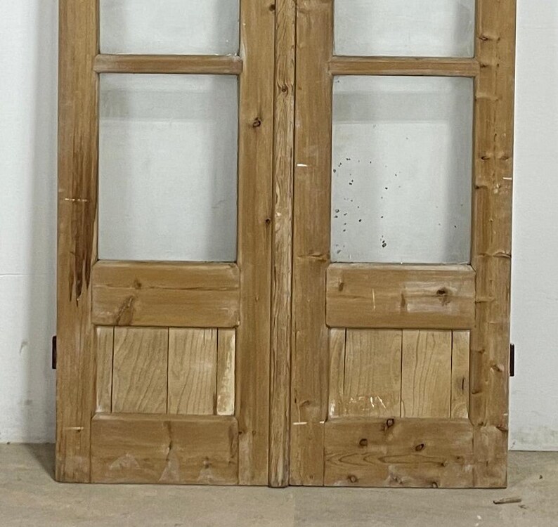 Antique French Panel Doors With Glass (91x40.75) P172 - Etsy