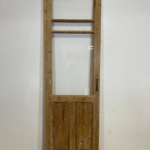 Antique French Panel Door with Glass  (90x28.25) L317