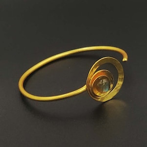 Flashy Labradorite Bracelet Bangle Cuff, Labradorite Jewelry Jewellery, Gold Plated Bangle Jewelry, Brass Bracelet Jewellery Gemstone Bangle
