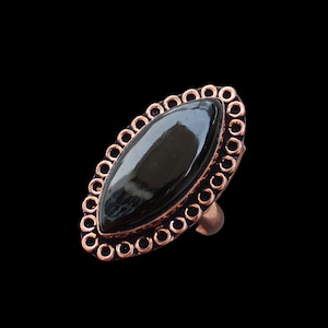Black Onyx Ring Copper Ring Gemstone Jewelry Handmade Ring Wedding Jewelry Girls Womens Ring Copper Jewelry Black Onyx Jewelry Gift For Wife
