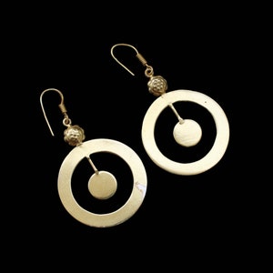 18K Gold Plated Earrings Brass Earrings Handmade Earrings Drop Earrings Dangle Earrings Unique Jewelry Handmade Jewelry Wedding Jewelry