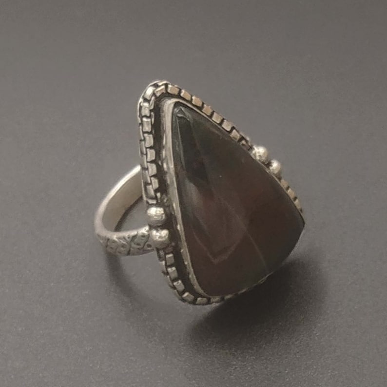 Jasper Jewellery Jasper Ring Size 10 US Gemstone Ring S18 Jasper Jewelry Gemstone Jewelry 925 Silver Plated Ring Handmade Jewelry