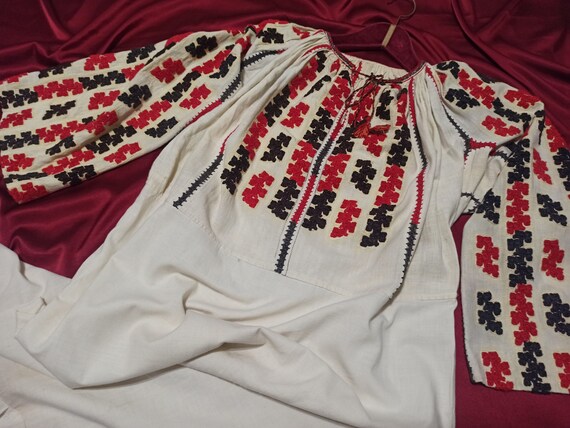 1920s Hand Beaded Romanian Folk Dress