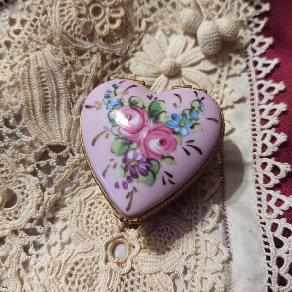 Bague Porcelaine Émaillée Limoges - Colorée Taille 59 Réglable - Vintage