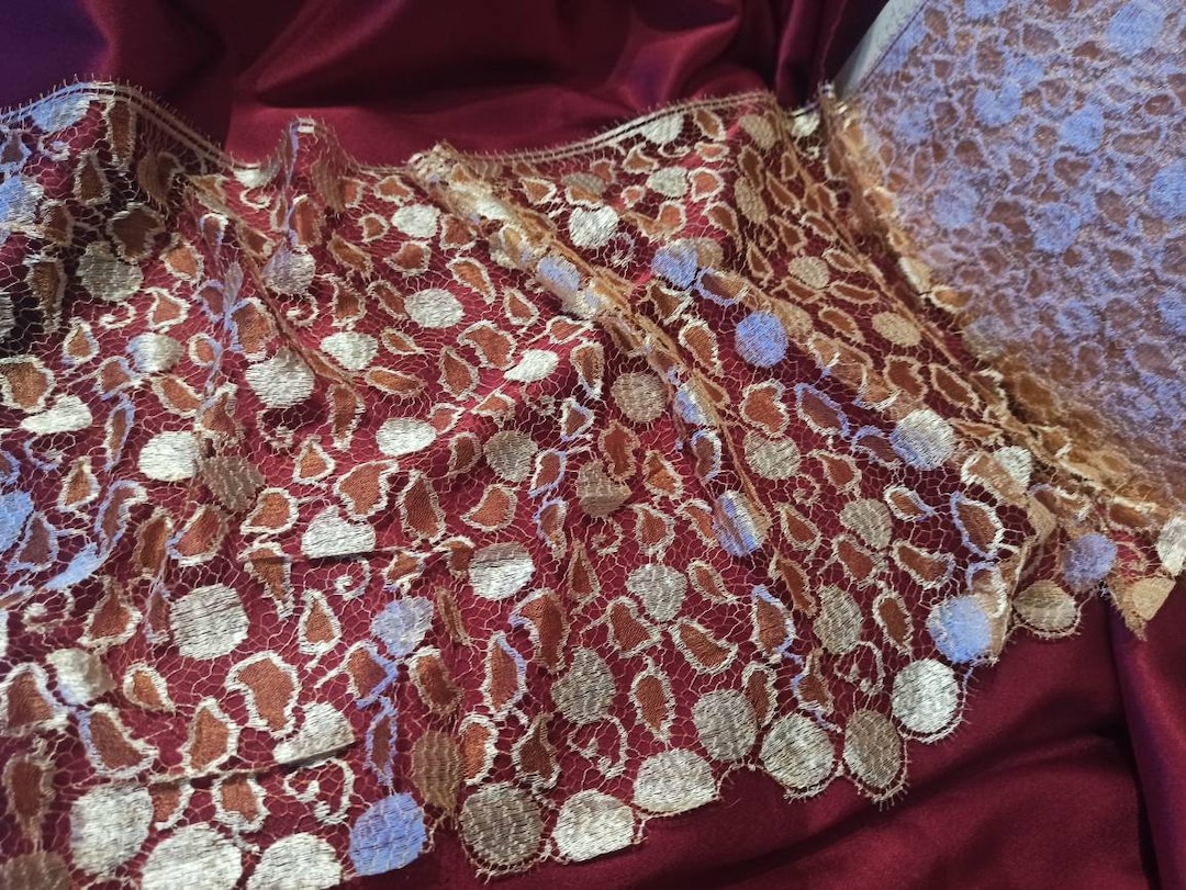 FRENCH Lace Fabric Trim ~ Decade 1950s ~ Vintage Fabric. - Etsy