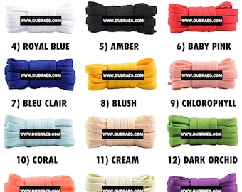 7MM Flat Replacement Shoelaces 30+ Quality Laces Shoestrings For All Shoes