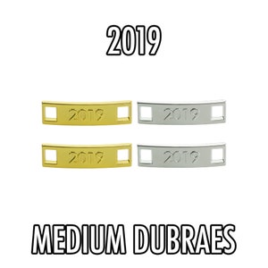 2019 Gold Medium Metal Lace Tags PREMIUM Replacement Silver Lace Dubraes