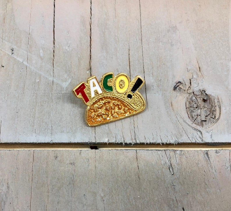 Taco Enamel Pin Taco Tuesday Personalized Gift Etsy