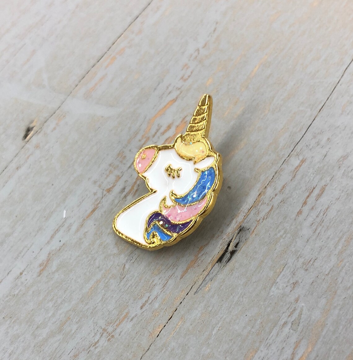 Unicorn Enamel Pin Unicorn Pin Personalized T Etsy