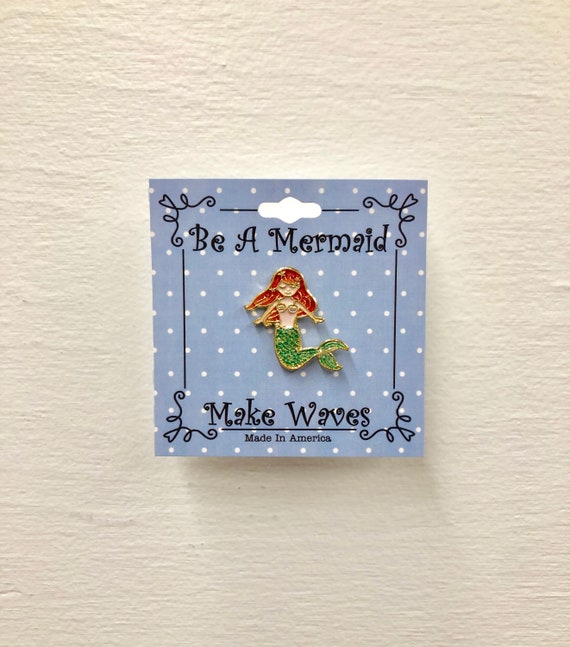Mermaid Pin Mermaid Enamel Pin Mermaids Ocean Beach Etsy