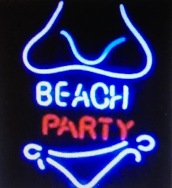Beach Party Led Neon Signwindow Sign Business Signbar Sign Etsy