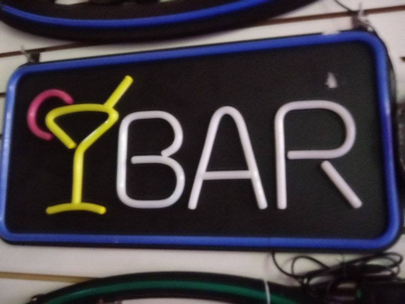 Bar Neon Sign,Window Sign,Store Sign,Business Sign,Bar Store Sign,Grill Store Sign
