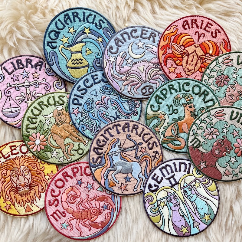 Zodiac iron-on patch