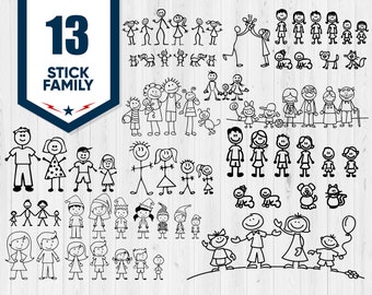 Download Stick figure family | Etsy