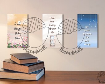 Printable Magnetic Bookmark - PNG - Dreams be your wings - Great things take time - Trust the Timing