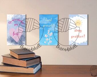 Printable Magnetic Bookmark - PNG - Do more of what you love - Trust yourself - Stay positive