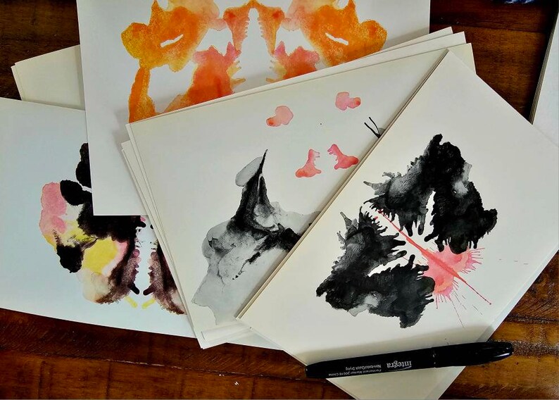Holtzman Inkblot Technique Original 1958 Card Set Form A 45 Etsy