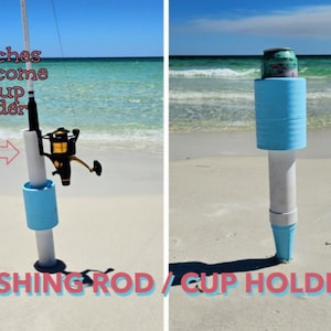 fishing rod holder sand Spike HOLDER-Great for surf, beach, bank from 24