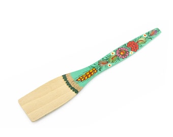 Unique wooden cooking spatula|Decorative folk painting on wood|Wood Kitchen Utensils|Primitive Kitchen Decor|Rustic Decor|Ukrainian souvenir