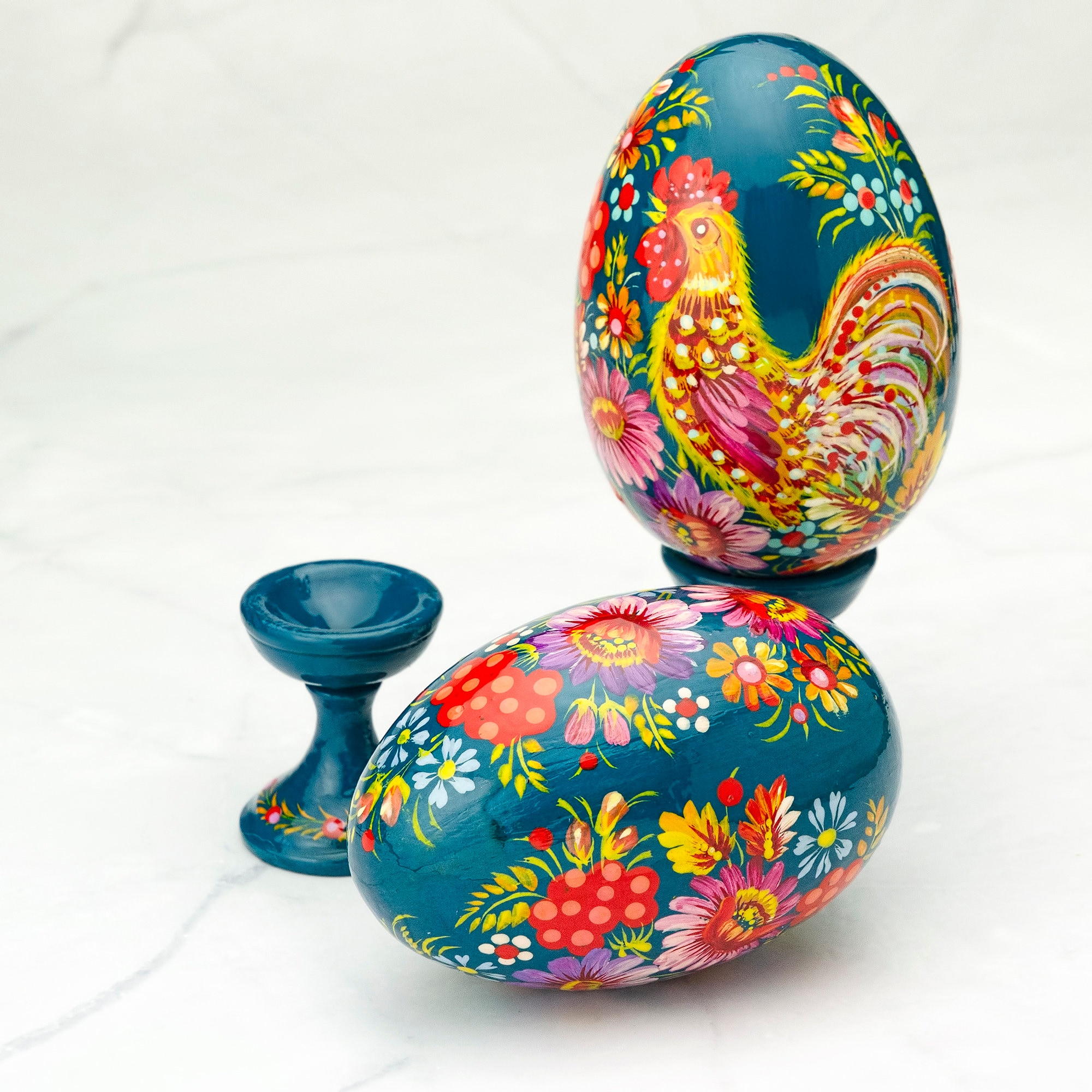 Ukrainian Easter Egg|decorative Wooden Easter Egg on a Separate Stand ...