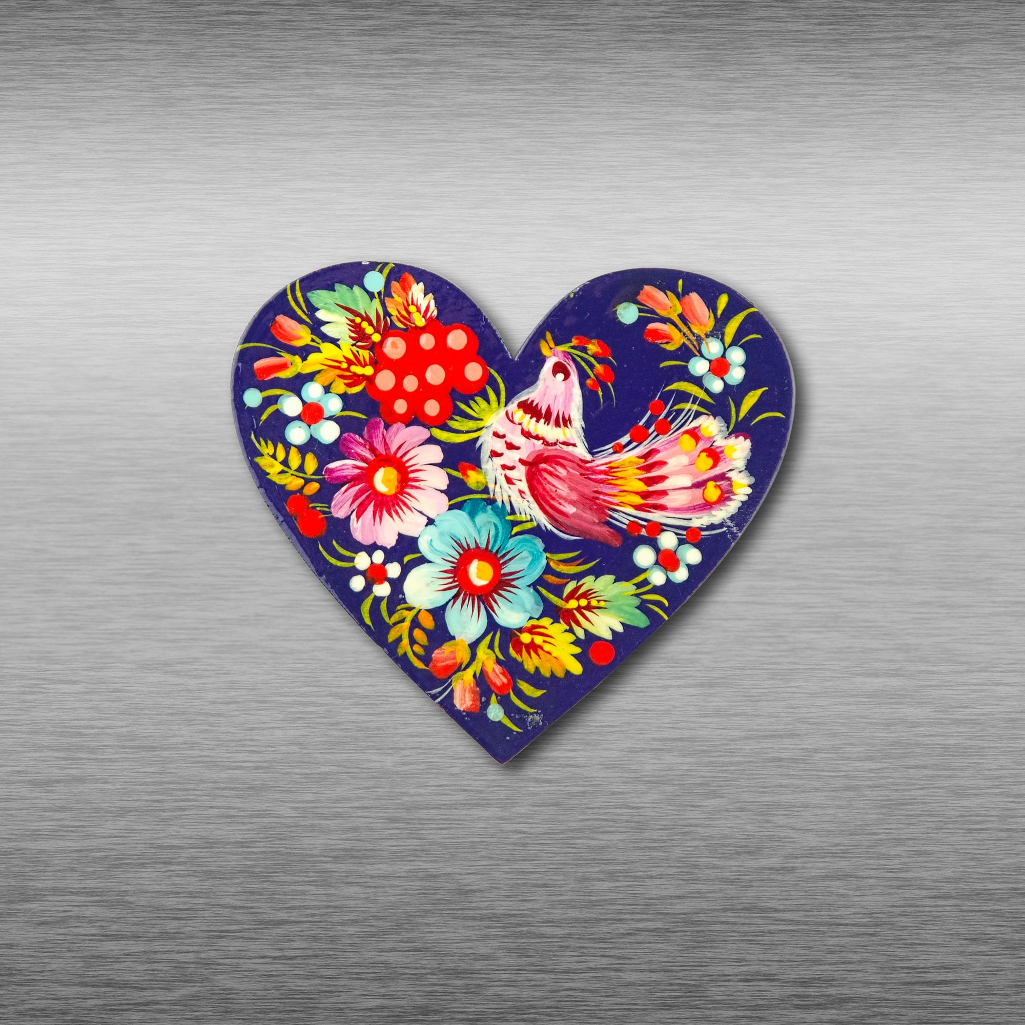 Hand Painted Wooden Fridge Magnet |Hand Painted on Sustainably Sourced Wood |Ukrainian wooden magnet|Ukrainian Petrykivka painting| Souvenir