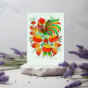 実際の作者のミニ絵画 - グリーティング カード|ペトリコフの絵画に基づくオリジナルの絵|芸術的なガッシュ|ホーム デコレーション|絵画、芸術、工芸